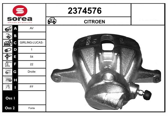Etrier frana 2374576 EAI