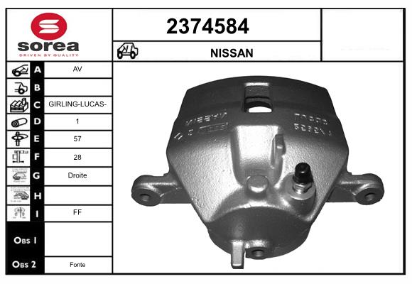 Etrier frana 2374584 EAI