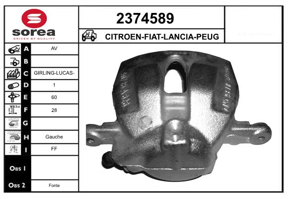 Etrier frana 2374589 EAI