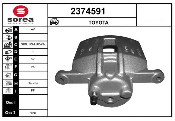 Etrier frana 2374591 EAI