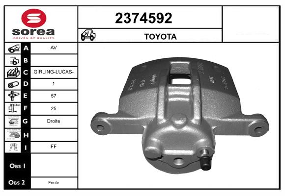 Etrier frana 2374592 EAI