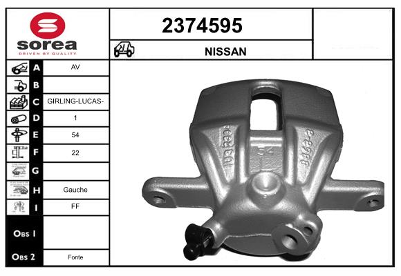 Etrier frana 2374595 EAI
