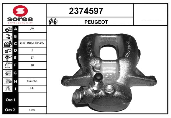 Etrier frana 2374597 EAI
