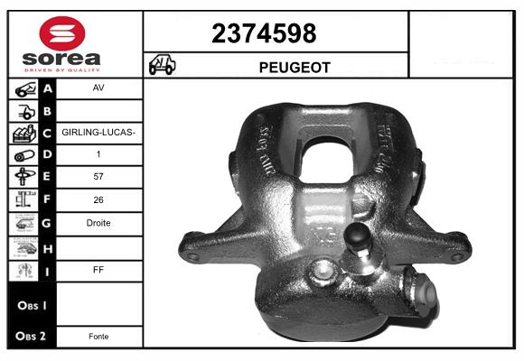 Etrier frana 2374598 EAI