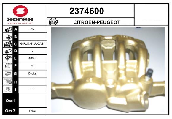 Etrier frana 2374600 EAI