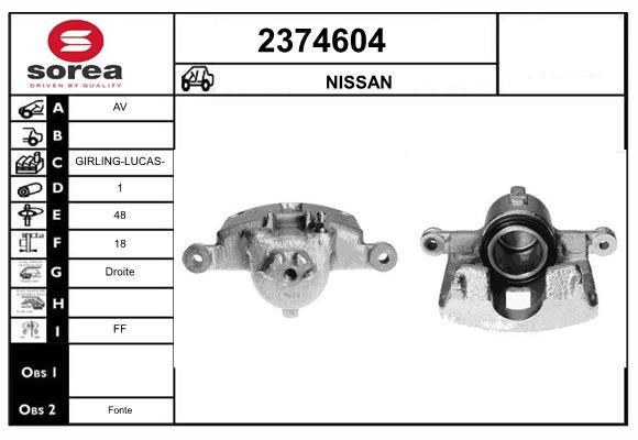 Etrier frana 2374604 EAI