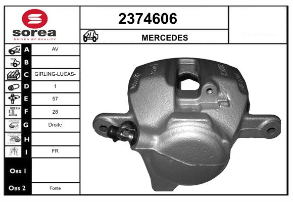Etrier frana 2374606 EAI