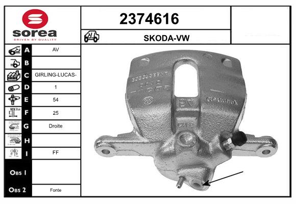 Etrier frana 2374616 EAI