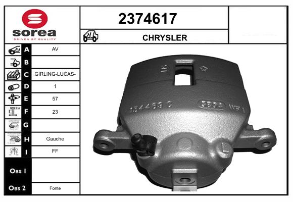 Etrier frana 2374617 EAI