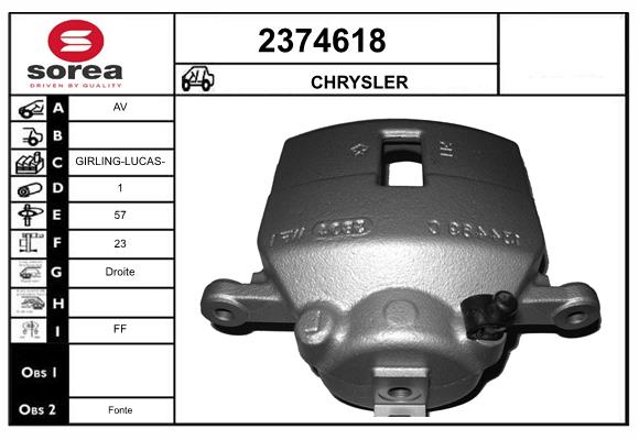 Etrier frana 2374618 EAI