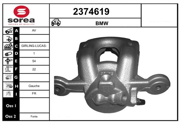 Etrier frana 2374619 EAI