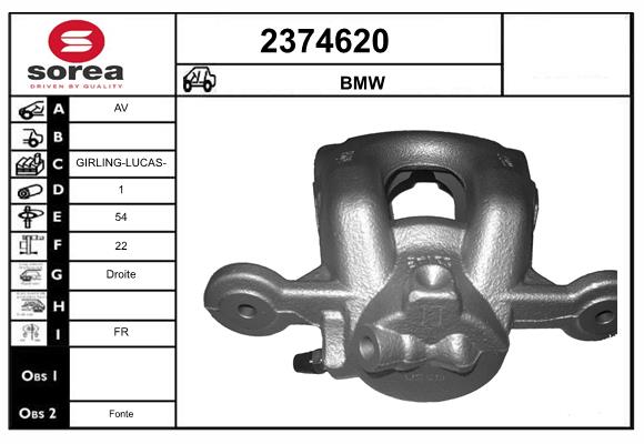 Etrier frana 2374620 EAI