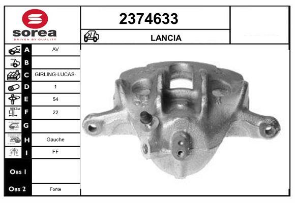 Etrier frana 2374633 EAI