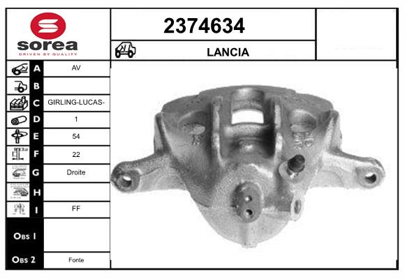 Etrier frana 2374634 EAI
