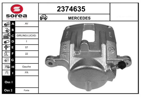 Etrier frana 2374635 EAI