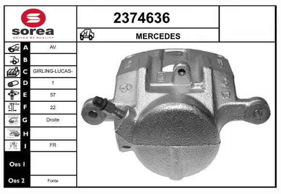 Etrier frana 2374636 EAI