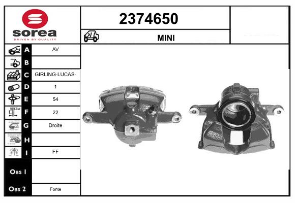 Etrier frana 2374650 EAI