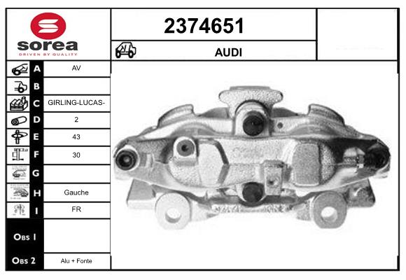 Etrier frana 2374651 EAI