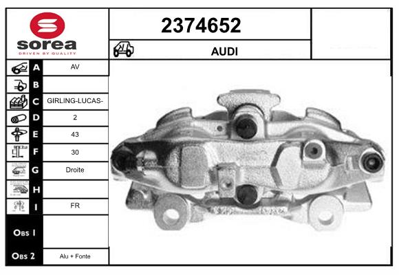 Etrier frana 2374652 EAI