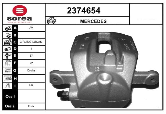 Etrier frana 2374654 EAI