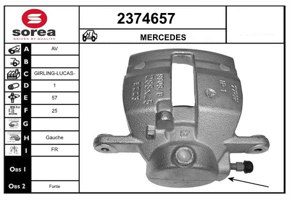 Etrier frana 2374657 EAI