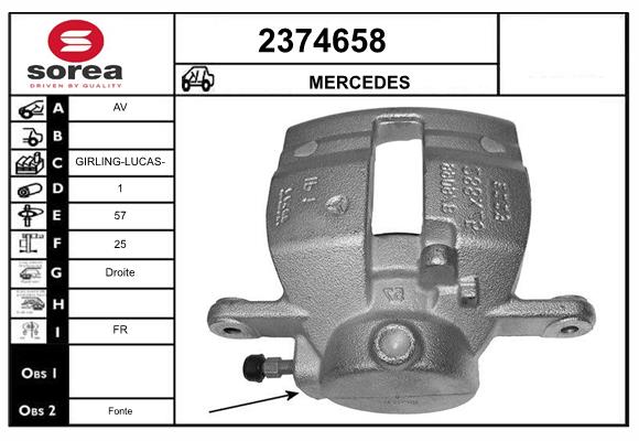 Etrier frana 2374658 EAI