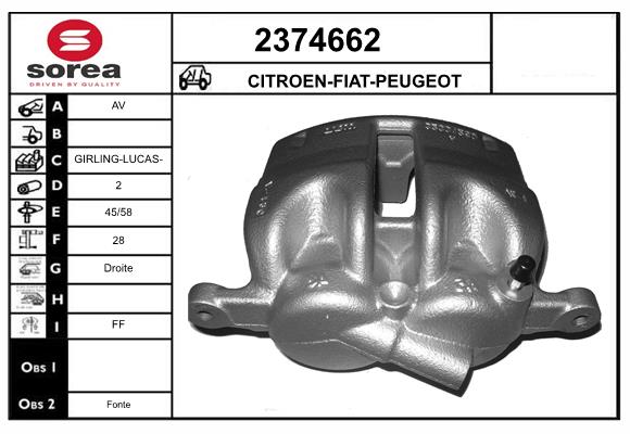 Etrier frana 2374662 EAI