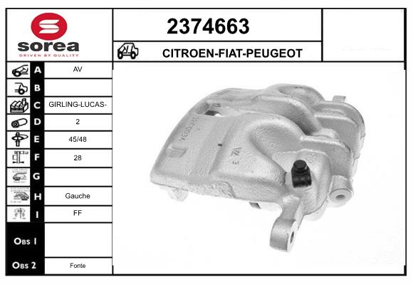 Etrier frana 2374663 EAI