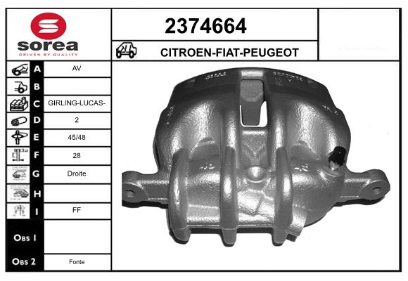 Etrier frana 2374664 EAI