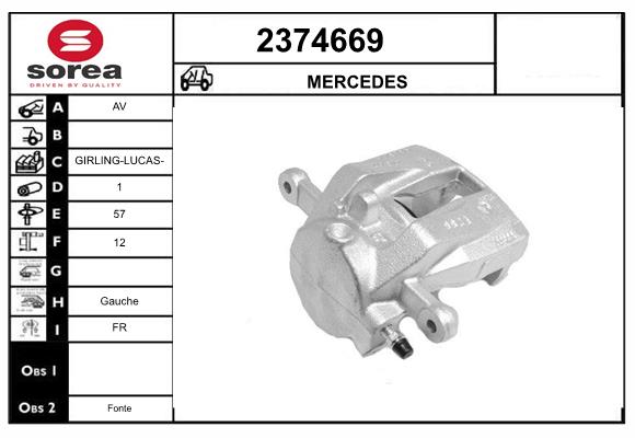 Etrier frana 2374669 EAI