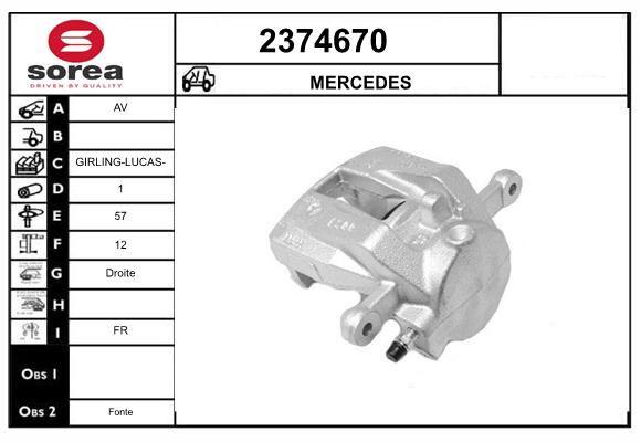 Etrier frana 2374670 EAI