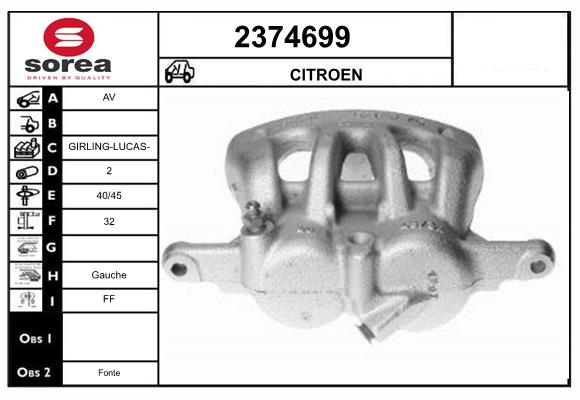 Etrier frana 2374699 EAI