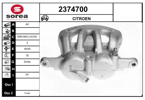 Etrier frana 2374700 EAI