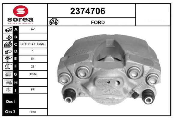 Etrier frana 2374706 EAI