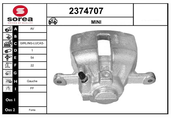 Etrier frana 2374707 EAI