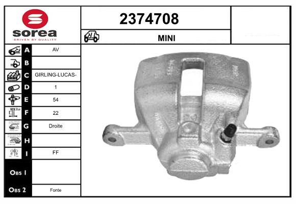 Etrier frana 2374708 EAI