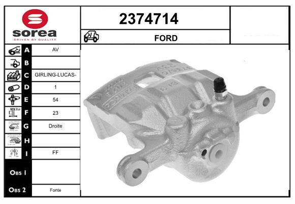 Etrier frana 2374714 EAI