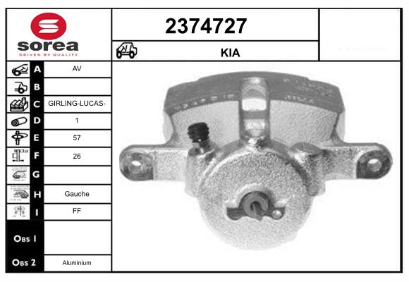 Etrier frana 2374727 EAI