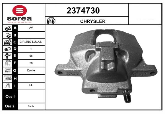 Etrier frana 2374730 EAI