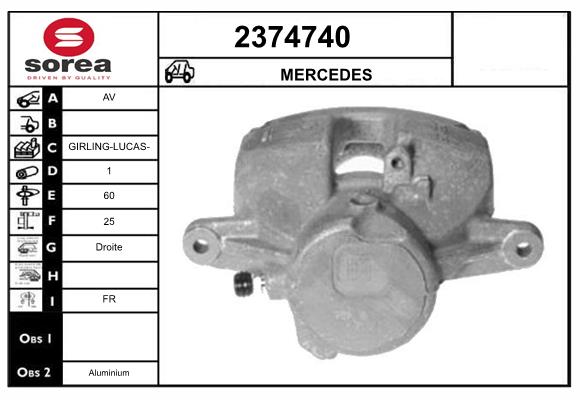 Etrier frana 2374740 EAI