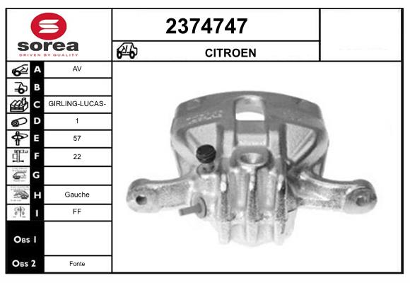 Etrier frana 2374747 EAI