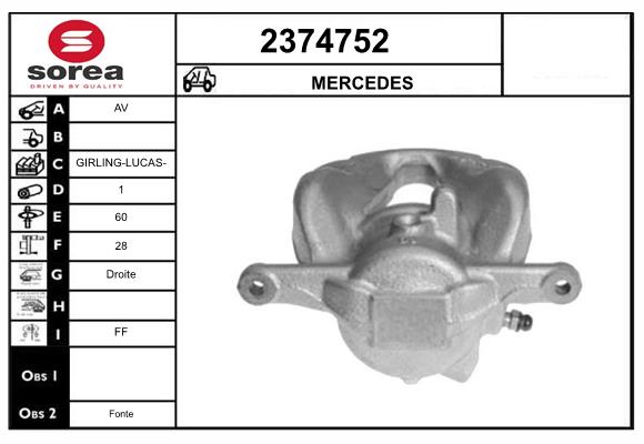Etrier frana 2374752 EAI