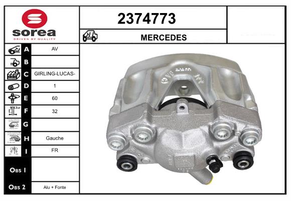 Etrier frana 2374773 EAI