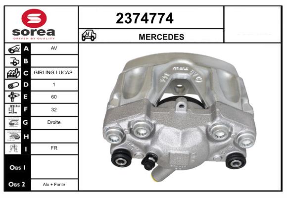 Etrier frana 2374774 EAI