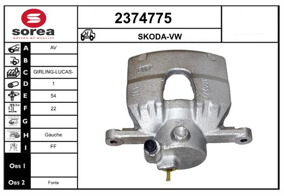 Etrier frana 2374775 EAI