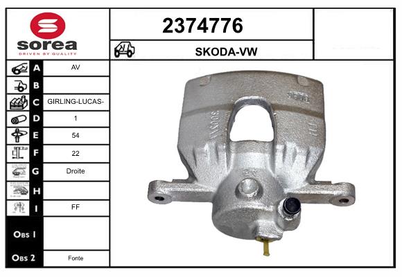 Etrier frana 2374776 EAI