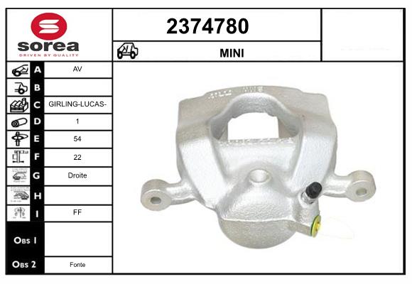 Etrier frana 2374780 EAI