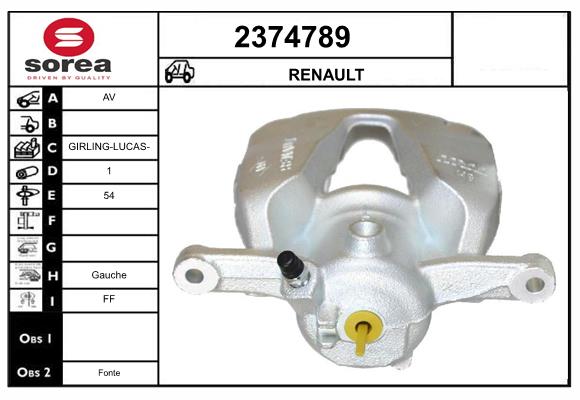 Etrier frana 2374789 EAI