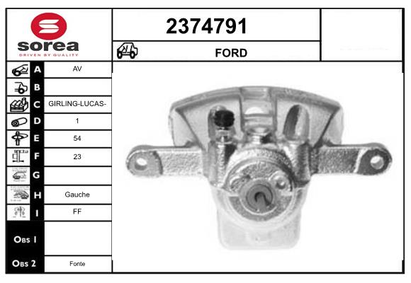 Etrier frana 2374791 EAI