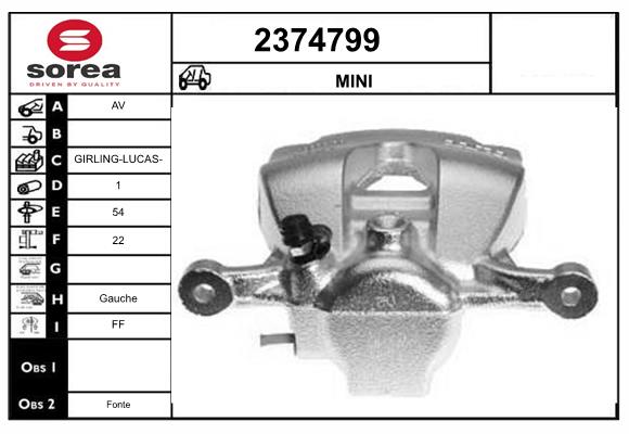 Etrier frana 2374799 EAI